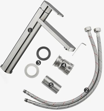 Смеситель для раковины Frap H805 F10805-2 Нержавеющая сталь 