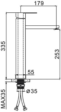 Смеситель для раковины Frap H805 F10805-2 Нержавеющая сталь 