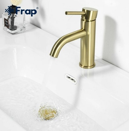 Донный клапан Frap F62-3 click-clack Золото 