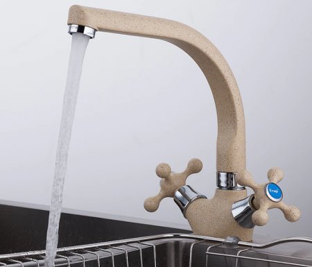 Смеситель для кухни Frap H5408 F5408-21 Бежевый 