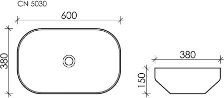 Раковина-чаша Ceramicanova Element 60 CN5030 Белая 