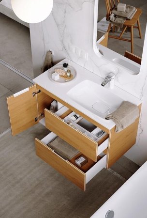 Тумба под раковину Aqwella Accent 90 R ACC0109RW подвесная Белая 