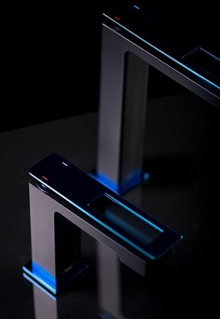 Смеситель для раковины Boheme Q 142-BUW Черный Синий 