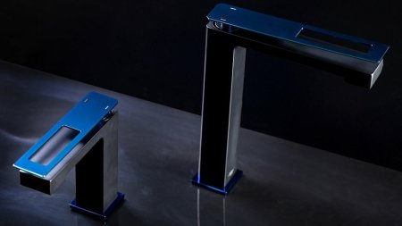 Смеситель для раковины Boheme Q 142-BUW Черный Синий 