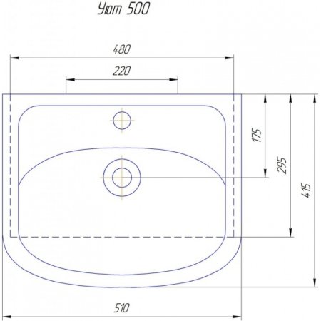 Тумба Санта Сити 50 с умывальником Уют 50 