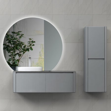 Шкаф пенал Black&White Universe U915 45 915.SC подвесной Glossy light grey 