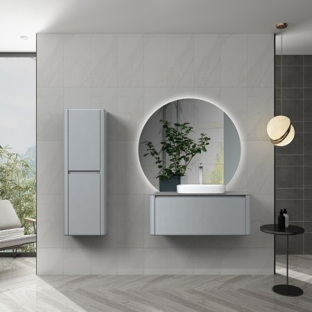 Шкаф пенал Black&White Universe U915 45 915.SC подвесной Glossy light grey 