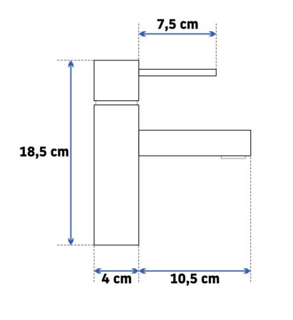 Смеситель для раковины без донного клапана Rea Tess REA-B5661 