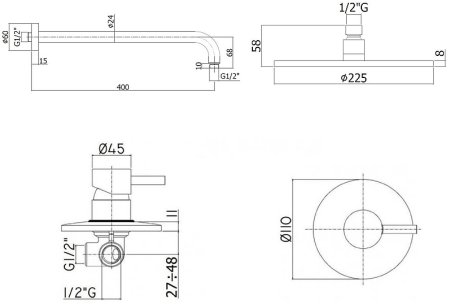 Душевая система Paffoni Light KITLIG011BO Белая матовая 