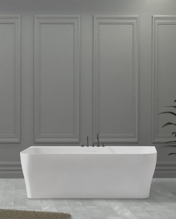 Ванна из искусственного камня ABBER Stein AS9616 белая матовая 