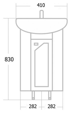 Тумба с раковиной Onika Малютка 33 угловая 