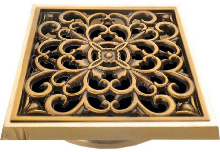 Решетка для трапа Bronze de Luxe Узоры 10x10 21962 Бронза 