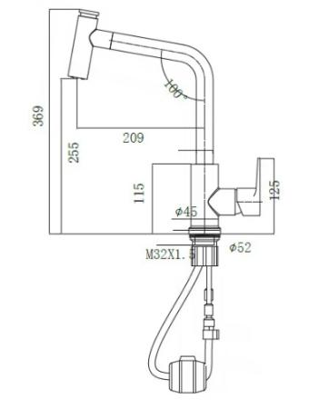 Смесители для кухни Bien BE25034106 хром 