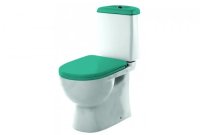 Унитаз Sanita Luxe Best Luxe SL DM Sea BSTSLCC08120522 Белый с бачком и зелёным сиденьем Микролифт Унитаз Sanita Luxe Best Luxe SL DM Sea BSTSLCC08120522 Белый с бачком и зелёным сиденьем Микролифт