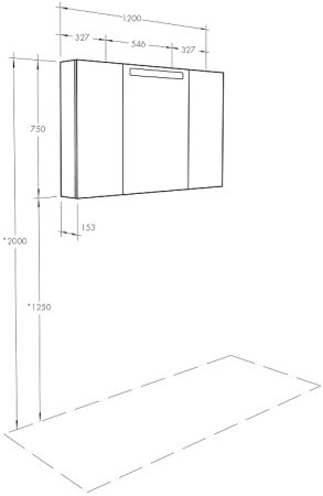 Зеркальный шкаф Aquaton Мадрид 120 1A113402MA010 с подсветкой Белый 