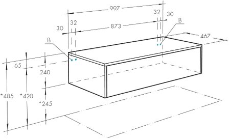 Тумба Aquaton Сакура 100 1A234803SKW80 подвесная Ольха наварра Белый глянец 
