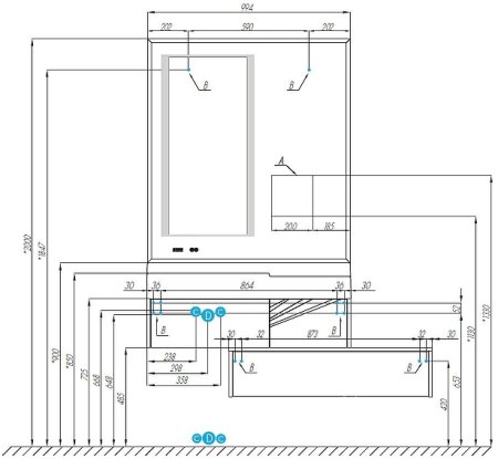 Тумба Aquaton Сакура 100 1A234803SKW80 подвесная Ольха наварра Белый глянец 