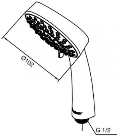 Ручной душ Damixa Contour Grande 765510000 Хром 