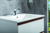 Тумба с раковиной Capolda 65 белая + ручка дерево