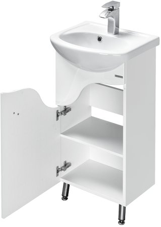 Тумба под раковину Aquaton Колибри 41 L 1A065201KO01L Белая 