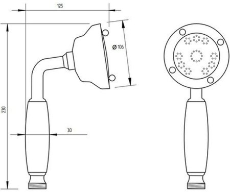 Ручной душ Migliore Ricambi 20037 Золото 