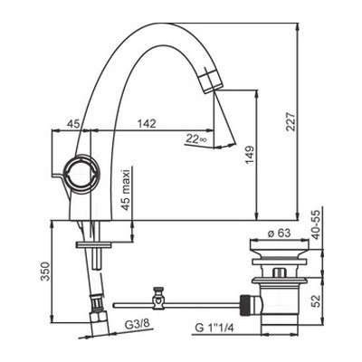 Смеситель для раковины Jacob Delafon Elevation E18870-CP 