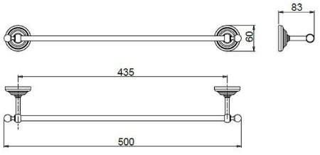 Полотенцедержатель Paini Duomo 50 88CR002 Хром 