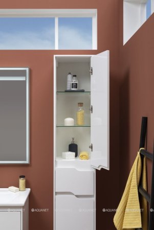 Шкаф-пенал для ванной Aquanet Модена 35 белый 