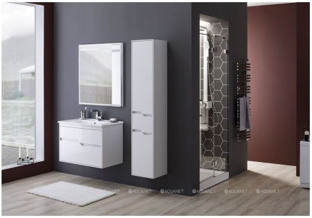 Шкаф-пенал для ванной Aquanet Модена 35 белый 