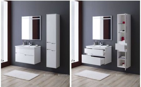 Шкаф-пенал для ванной Aquanet Модена 35 белый 