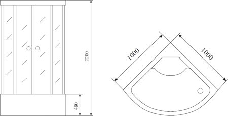 Душевая кабина Timo Standart T-1100 