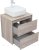 Тумба с раковиной Aquanet Nova Lite 60 орех светлый (2 ящика) 