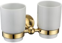 Стакан для зубных щеток Melana MLN-821011 двойной Золото