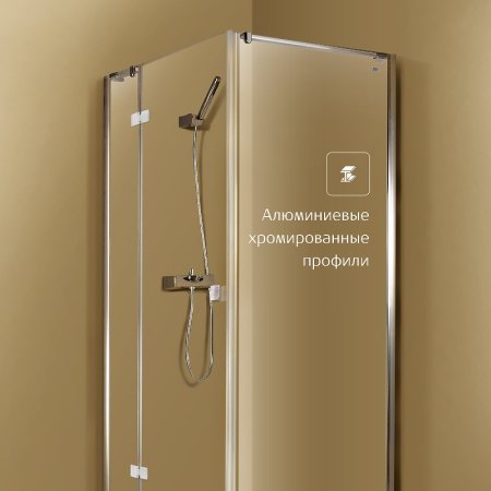 Душевая дверь Roca Metropolis 90 MP3409012M профиль Хром стекло прозрачное 