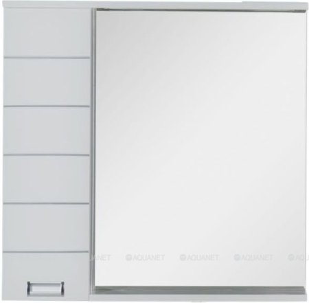 Зеркало-шкаф Aquanet Доминика 90 R LED белый 