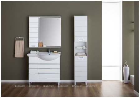 Зеркало-шкаф Aquanet Доминика 90 R LED белый 