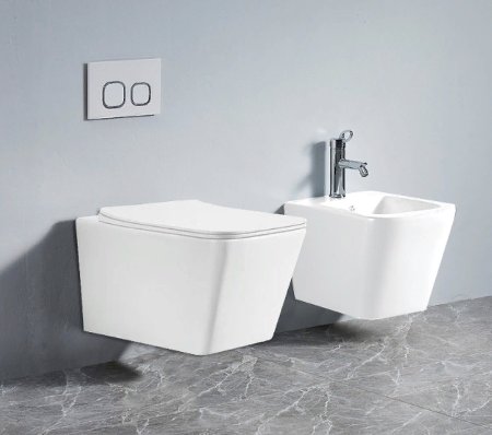 Унитаз Azario Boca AZ-2002 подвесной Белый с сиденьем Микролифт 