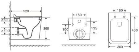 Унитаз Azario Boca AZ-2002 подвесной Белый с сиденьем Микролифт 