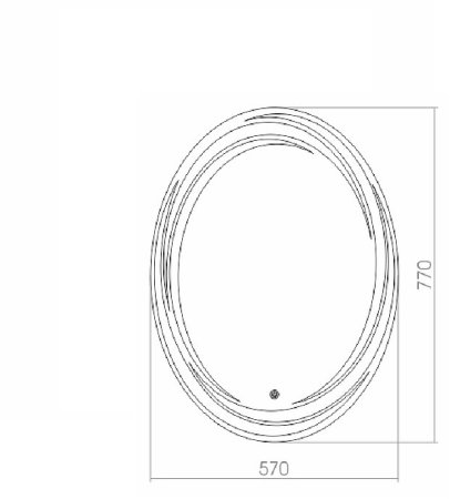 Зеркало Azario Нормандия 57 ФР-00000936 с подсветкой с сенсорным выключателем 