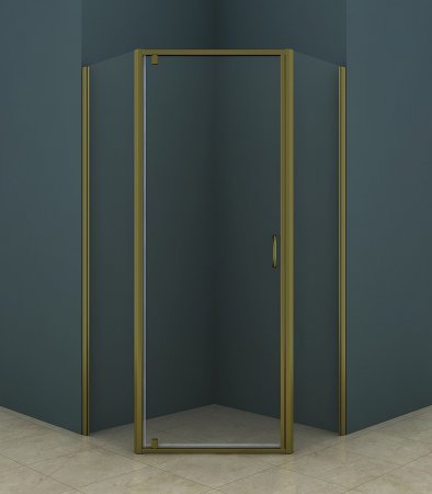 Душевой уголок Azario Dallas AZ-112P 100*100 профиль Шкуренная бронза стекло прозрачное 