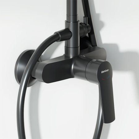 Душевая система Damixa Jupiter 977710300 Черная матовая 