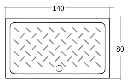 Поддон для душа RGW Ceramics CR-148 80х140х10 