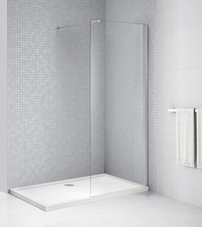 Душевая перегородка Cezares Liberta-L-1-90-120-C-Cr стекло прозрачное, кронштейн 120 см 