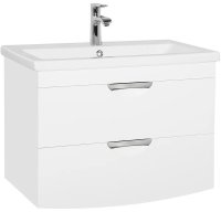 Тумба под раковину Style Line Жасмин 2 80 Люкс Plus ЛС-000010037 подвесная Белый глянец