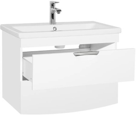 Тумба под раковину Style Line Жасмин 2 80 Люкс Plus ЛС-000010037 подвесная Белый глянец 