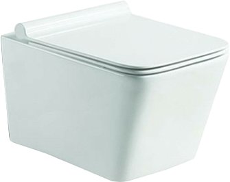 Унитаз подвесной SantiLine SL-5007 безободковый, с микролифтом 