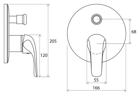 Смеситель Ravak Rosa RS 065.00 для ванны с душем 