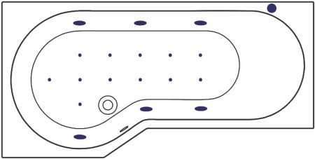 Акриловая ванна Excellent Be Spot WAEX.BSL16.RELAX 160x80 L 