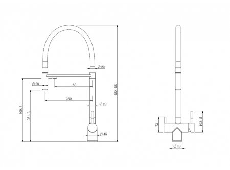 Смеситель для кухни Abber Wasser Kreis AF81141B Черный матовый 