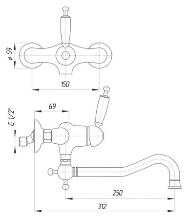 Смеситель для кухонной мойки Migliore Oxford ML.CUC-6340.BI.RA медь 